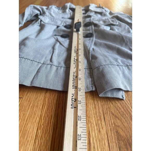 Old Navy Girls XS Blue & White Striped Double-Breasted Peacoat Jacket - Picture 6 of 11